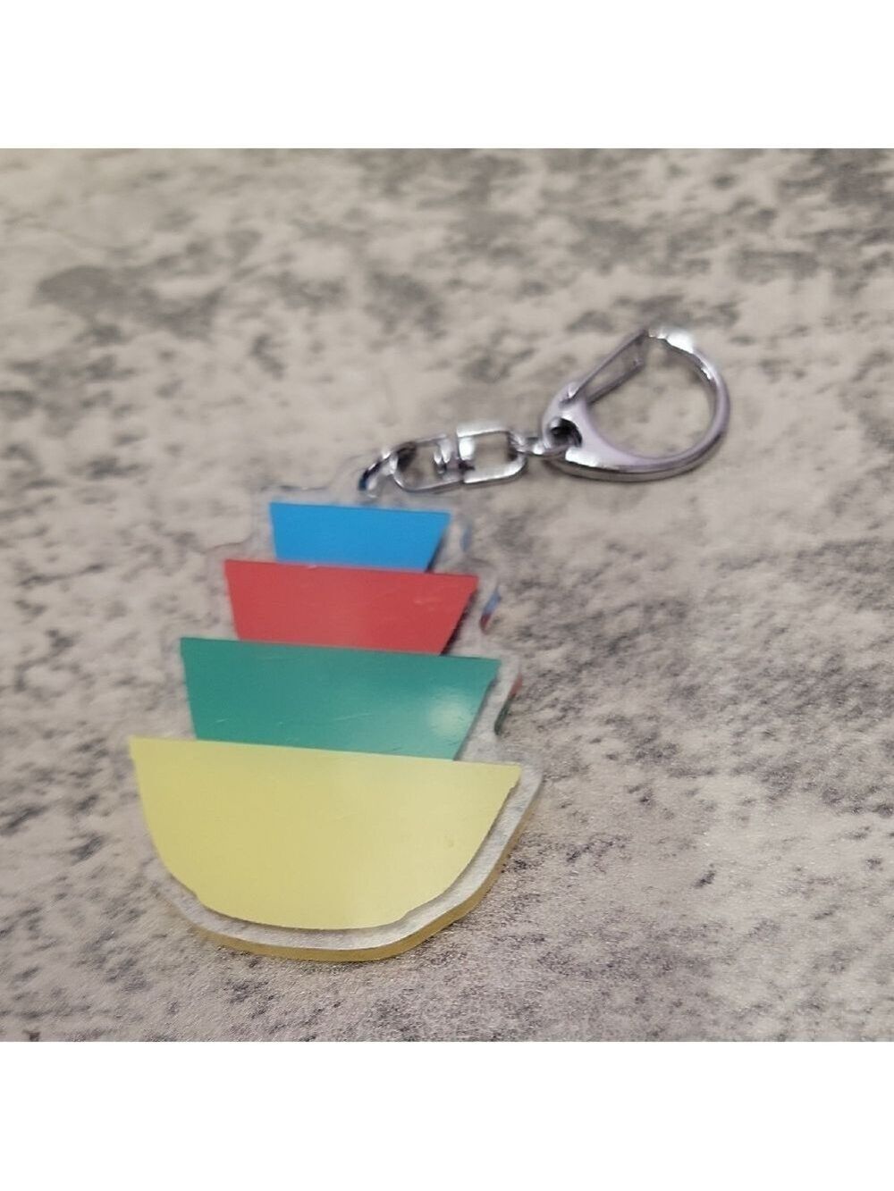 Pyrex Primary stack Keychain Keyring
